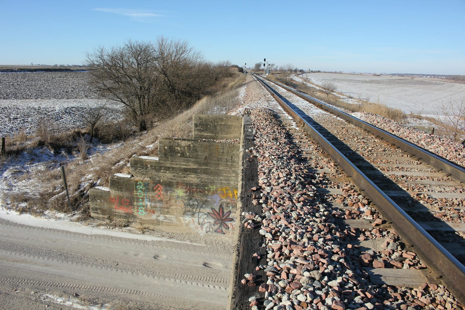 Looking west